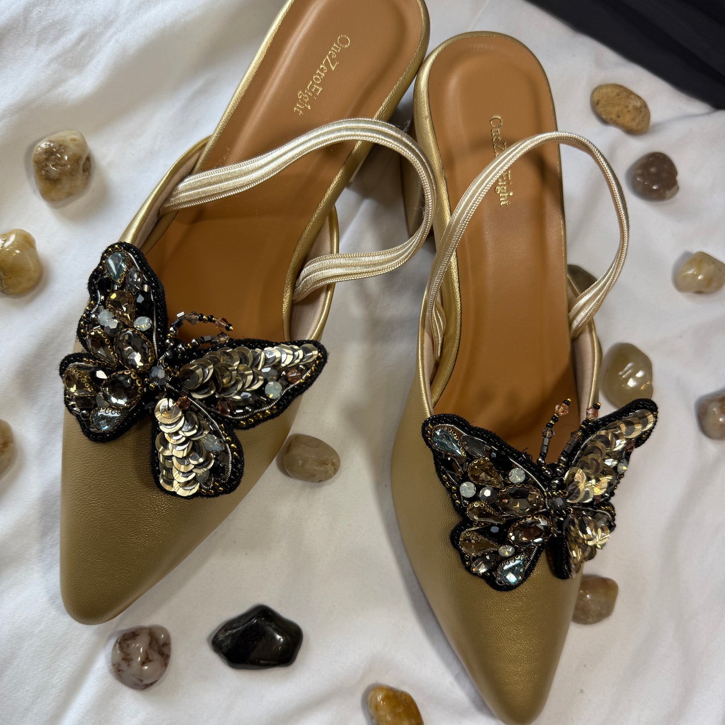 Golden Dust with Butterfly Clip-ons