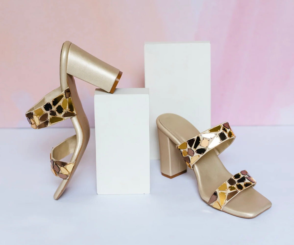 Golden Espejo Heels