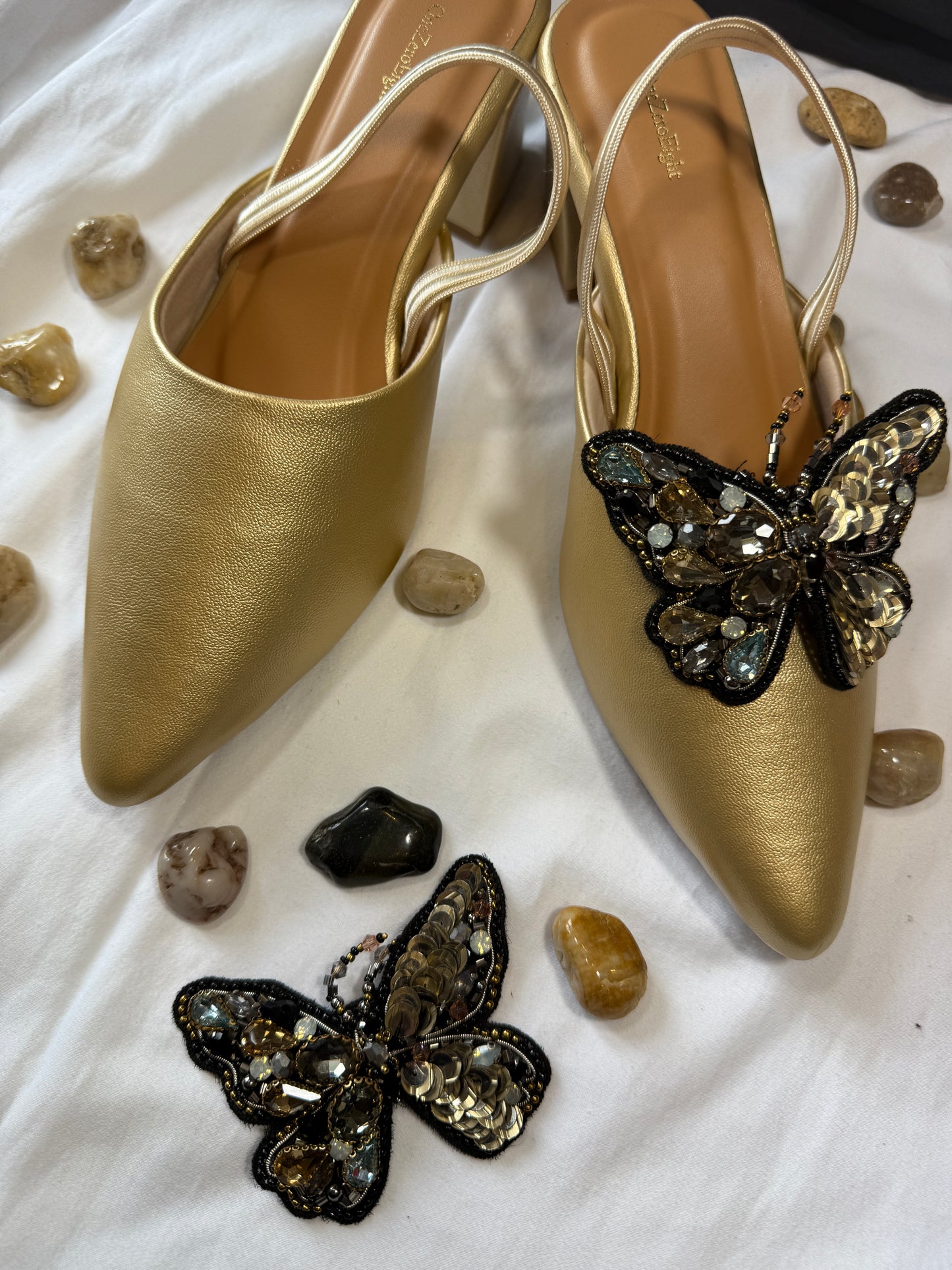 Golden Dust with Butterfly Clip-ons