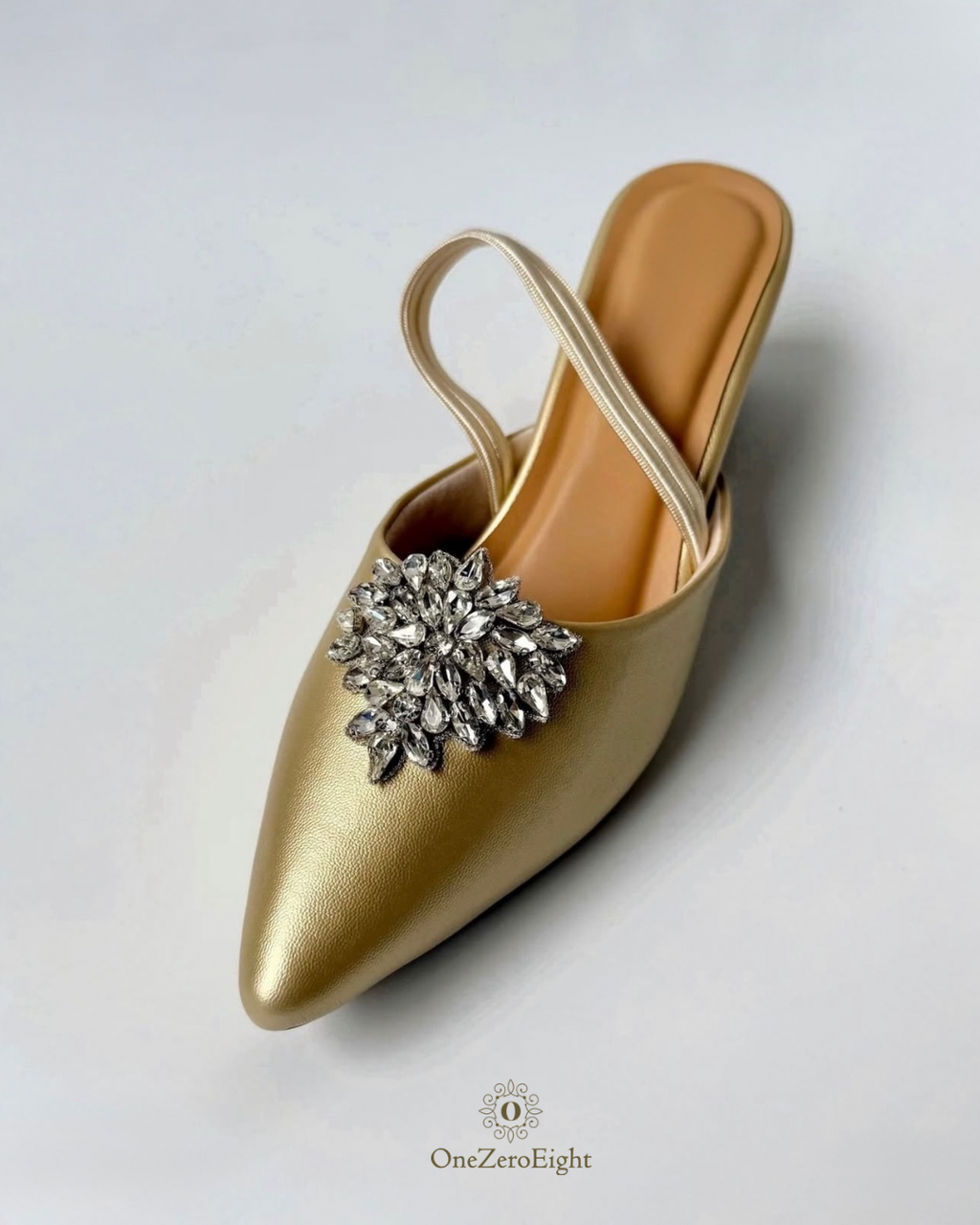 Golden Dust with Crystal Clip-ons